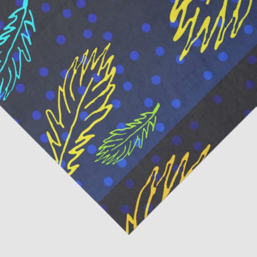 Night Sky Herfst Bladeren Set 1 Tissuepapier (Detail)