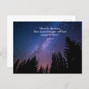 Night Sky Inspirerend Quote Briefkaart