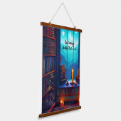 Night Sky Library Hangend Wandkleed (Gebogen)