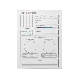 Night Sky Log Notitieblok