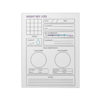 Night Sky Log Notitieblok