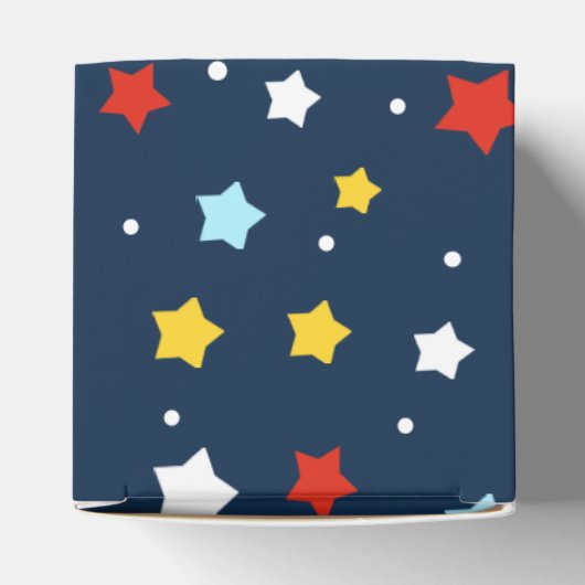 Night Sky met kleurrijke voetzoekers en sterren Bedankdoosjes (Bovenkant)