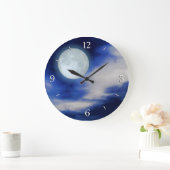 Night Sky met Moon en Clouds Grote Klok (Huis)
