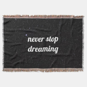 Night Sky met Stars Quote Sherpa Blanket Deken
