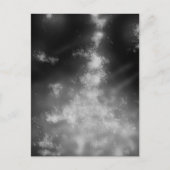 Night Sky Monochrome Briefkaart (Voorkant)