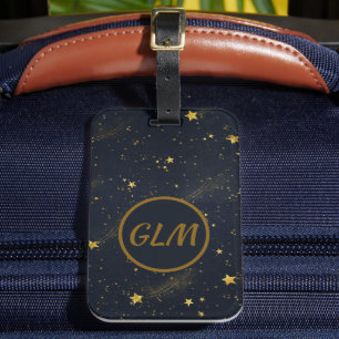 Night Sky Monogram Bagagelabel