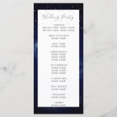 Night Sky Moon Celestial Elegant Bruiloft Welkom Programma (Achterkant)