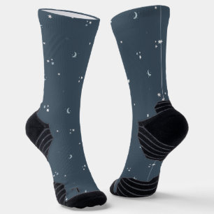 Night Sky Moon & Stars Patroon Sokken