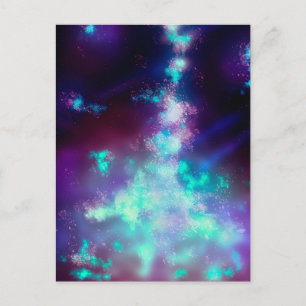 Night Sky Neon Lights Briefkaart