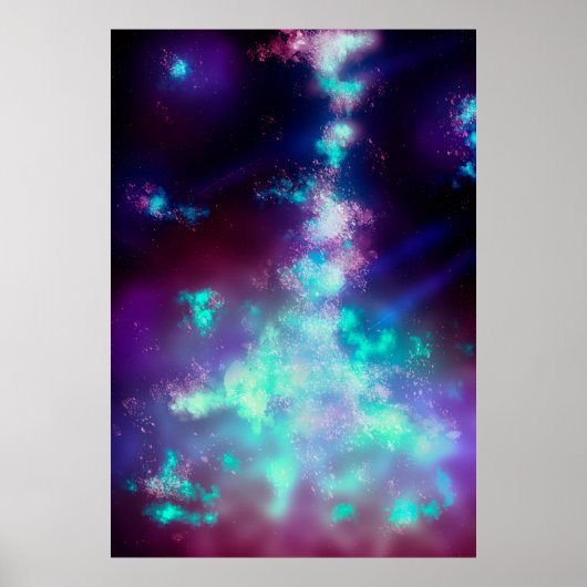 Night Sky Neon Lights Poster (Voorkant)