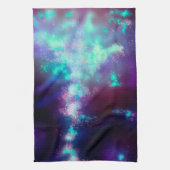 Night Sky Neon Lights Tea Towel Theedoek (Verticaal)