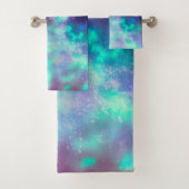Night Sky Neon Lights Towel Bad Handdoek (Insitu)
