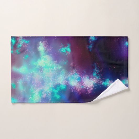 Night Sky Neon Lights Towel Bad Handdoek (Handdoek)