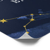 Night Sky Over the Moon Baby shower Welome Sign Poster (Hoek)