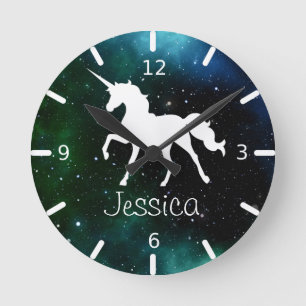 Night Sky Personal Unicorn Ronde Klok