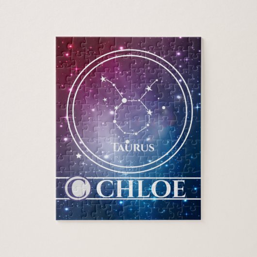  Night Sky Personalized Zodiac Sign TAURUS Legpuzzel (Verticaal)