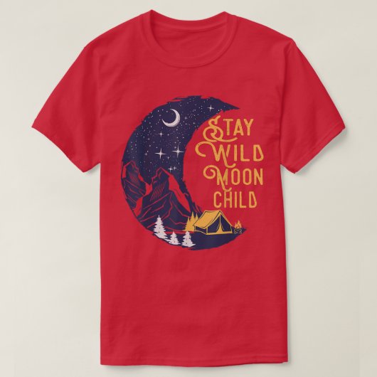 Night Sky Retro 70s Vibes Blijf in beweging C T-shirt (Design voorkant)