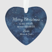 Night Sky Silver Blue Girl Gymnast Christmas (dos)