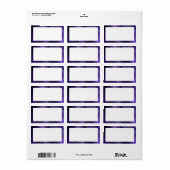 Night Sky Starlight Paarse bruiloft label (Full Sheet)