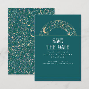 Night Sky Stars Celestial Sla de datum op Save The Date