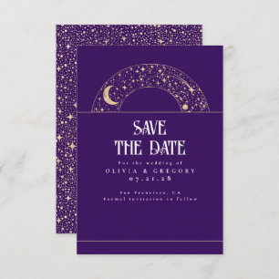 Night Sky Stars Celestial Sla de datum op Save The Date