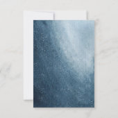 Night Sky Stars Marine Blue White Menu RSVP (Dos)