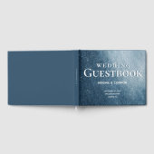 Night Sky Stars Navy Blue White Gastenboek (Volledig)