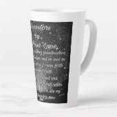Night Sky Stars Poésie Latte Grosse Mug (Angle droit)