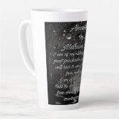 Night Sky Stars Poésie Latte Grosse Mug (Angle gauche)