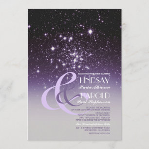 Night Sky Stars Romantique Mariage Invitations