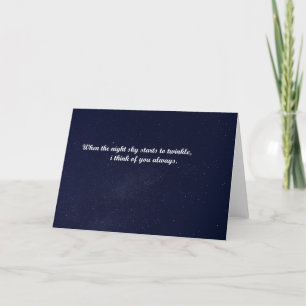NIGHT SKY-WENSKAART BEDANKKAART