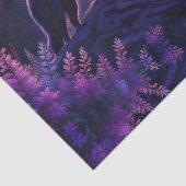 Night Sky Wolf Crescent Moon Lavender Tissuepapier (Detail)