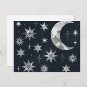 Night Sparking Sky Aankondigingskaart (Voorkant / Achterkant)