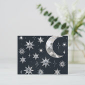 Night Sparking Sky Aankondigingskaart (Staand voorkant)