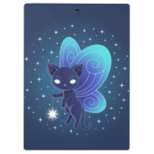 Night Star Fairy Pixie Cat Klembord (Achterkant)