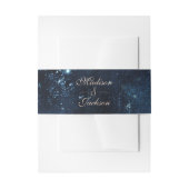 Night Star Sky Celestial Galaxy Bruiloft Monogram Uitnodigingen Wikkel (Voorkant Voorbeeld)