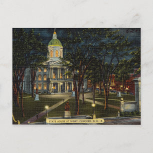 Night State House, Concord, New Hampshire Briefkaart