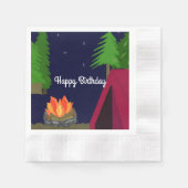 Night Time Campsite Servet (Voorkant)