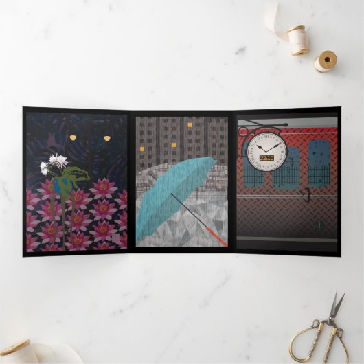 Night Trifold Kaart (Binnen)