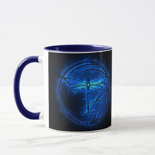 Night Warden - Dragonfly Blue flammes - Mug (Gauche)