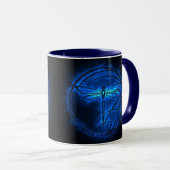 Night Warden - Dragonfly Blue flammes - Mug (Devant droit)
