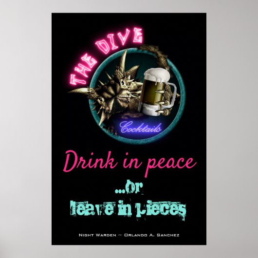 Night Warden - Het Poster Dive (Design #3) (Voorkant)