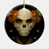 Night Warlock Fantasy Keramisch Ornament (Achterkant)