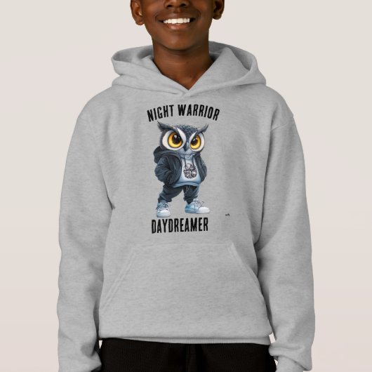 Night Warrior, Daydreamer Owl Sweat - shirt à capu (Devant)