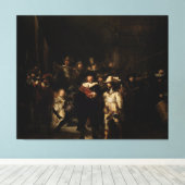 Night Watch van Rembrandt Canvas Afdruk (Insitu (Houten vloer))