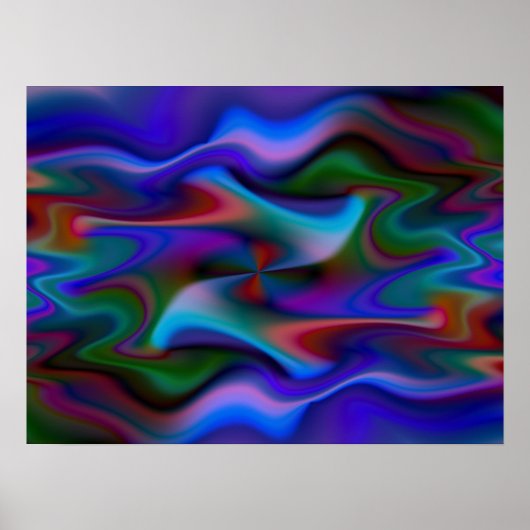 Night Wind Abstract Art Poster (Voorkant)