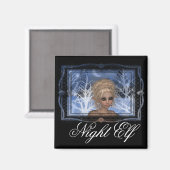 Night Wintertime Elf Design Magneet (Voorkant / Achterkant)