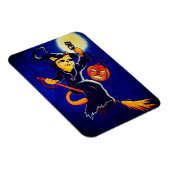 Night Witch Cat Magneet (Rechterzijde)