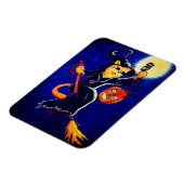 Night Witch Cat Magneet (Linkerzijde)