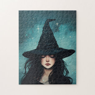 Night Witch Sterrennacht illustratie Legpuzzel